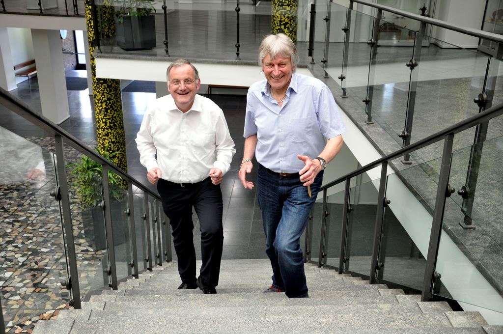 Peter Borsdorff (rechts) und Paul Larue freuen sich auf den Start zum 19. Peter & Paul-Lauf.