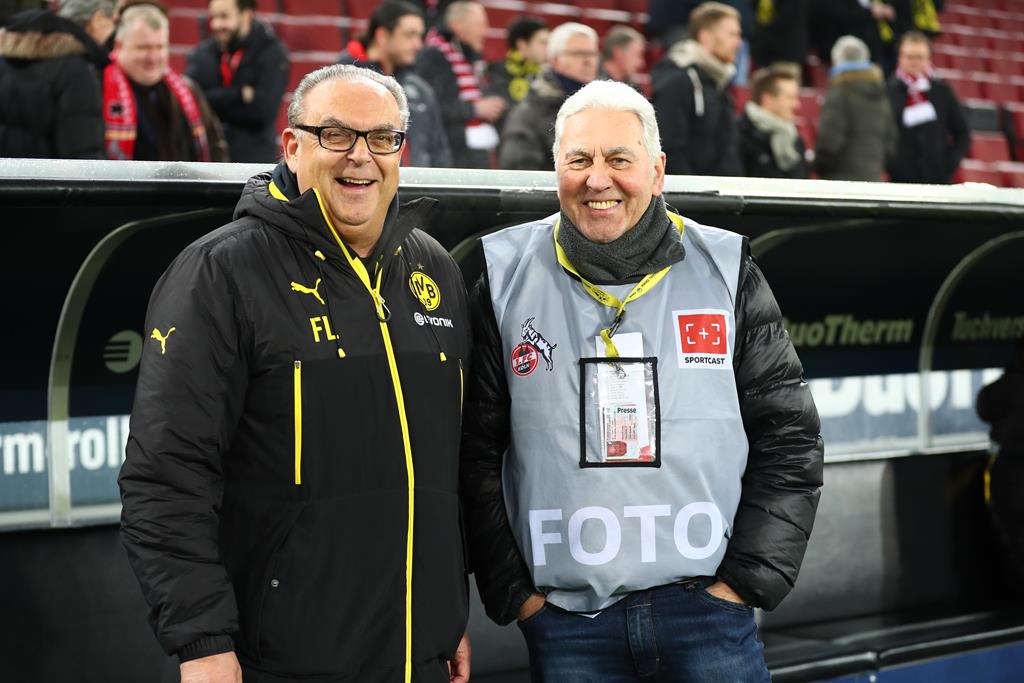 Wilfried Sigi Horrmann (rechts) mit dem BVB-Teamchef Fritz Lünschermann FOTO: THOMAS BIELEFELD-Dortmund Wilfried Sigi Horrmann (rechts) mit dem BVB-Teamchef Fritz Lünschermann FOTO: THOMAS BIELEFELD-Dortmund