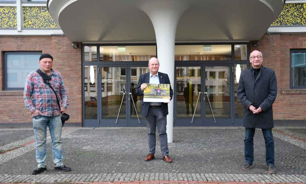 Pierre Smeyers, Bürgermeister Frank Peter Ullrich und Günter Gollnest