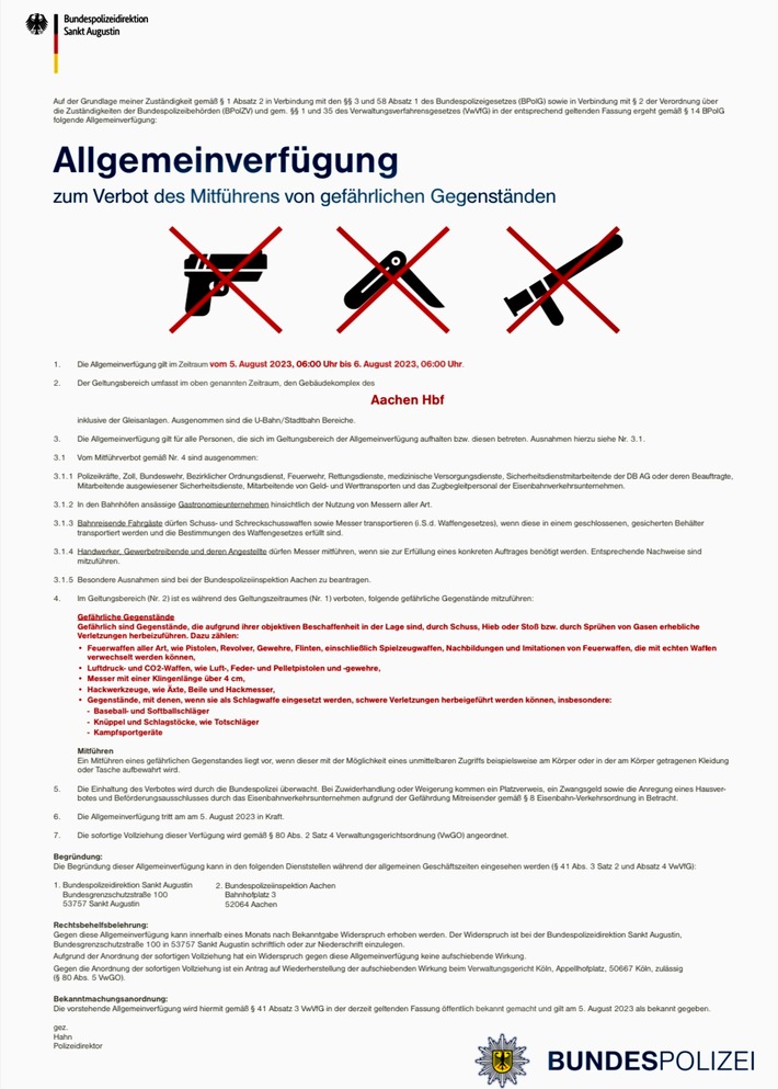 Bundespolizeiinspektion Aachen