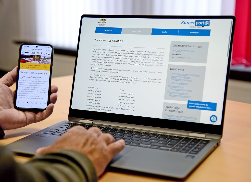 Viel mehr Menschen, als allgemein  angenommen wird, haben Anspruch auf  einen Wohnberechtigungsschein. Auf  ihren Websites informieren Stadt und  Kreis Düren über das Thema.   Foto: C. Lammertz / ZieL.media 