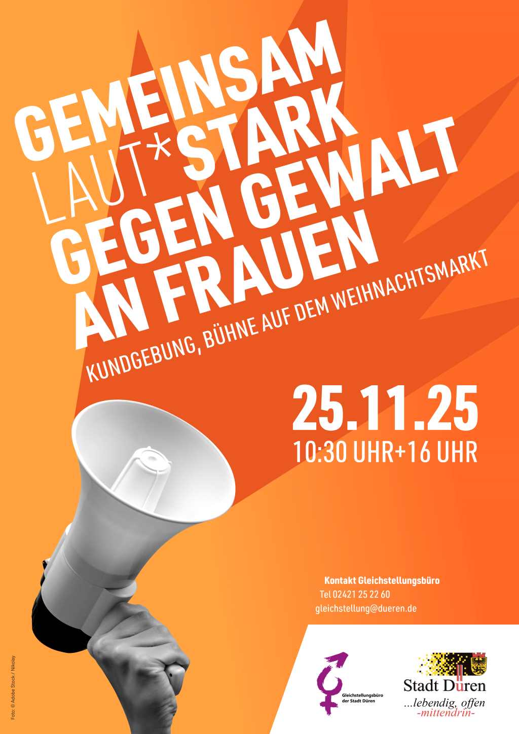 Plakat „Internationaler Tag gegen Gewalt an Frauen“ 2025