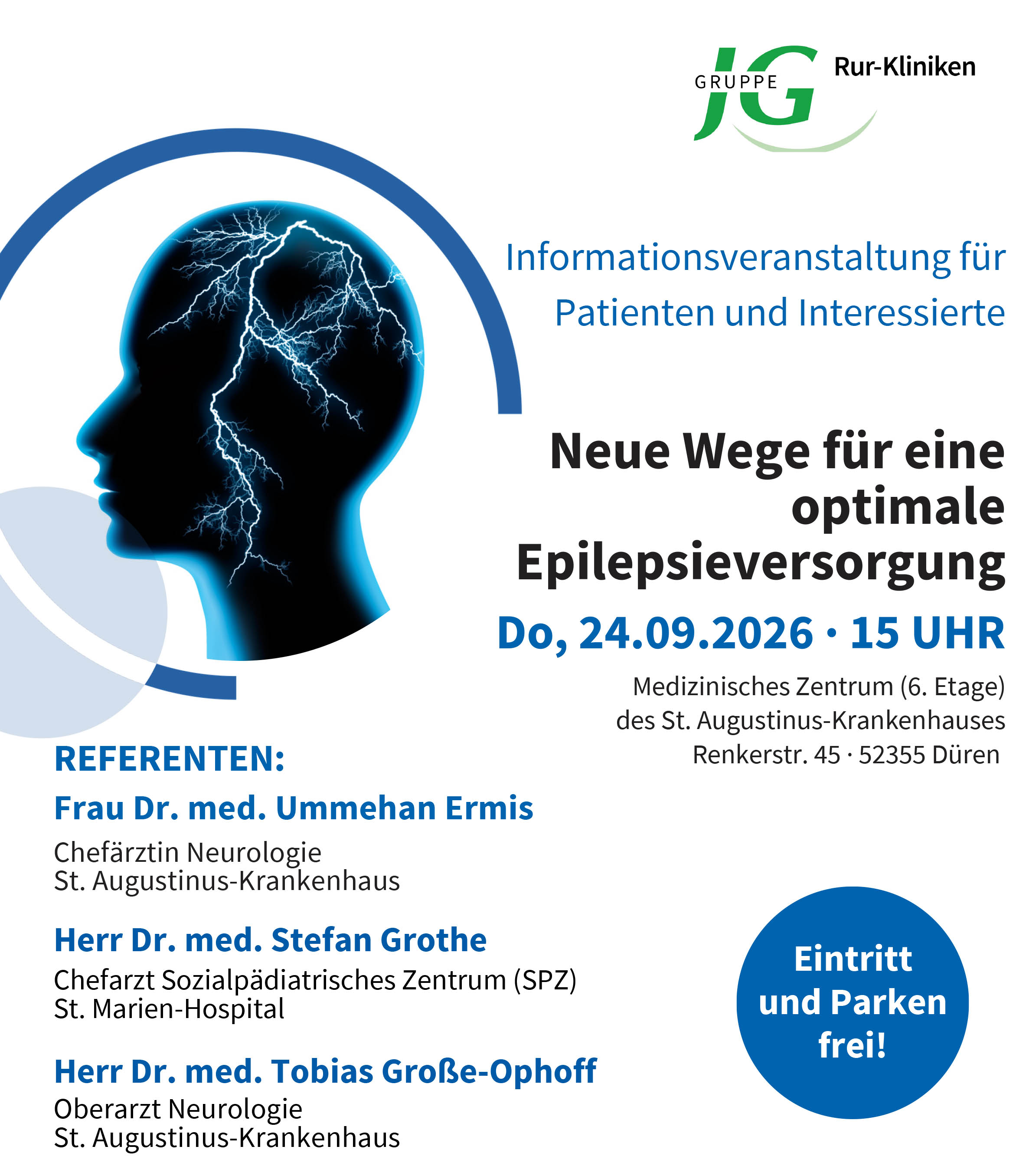 Neue ambulante Versorgung für Menschen mit Epilepsie in Düren - Infonachmittag am 24. September 2026 Neue ambulante Versorgung für Menschen mit Epilepsie in Düren - Infonachmittag am 24. September 2026